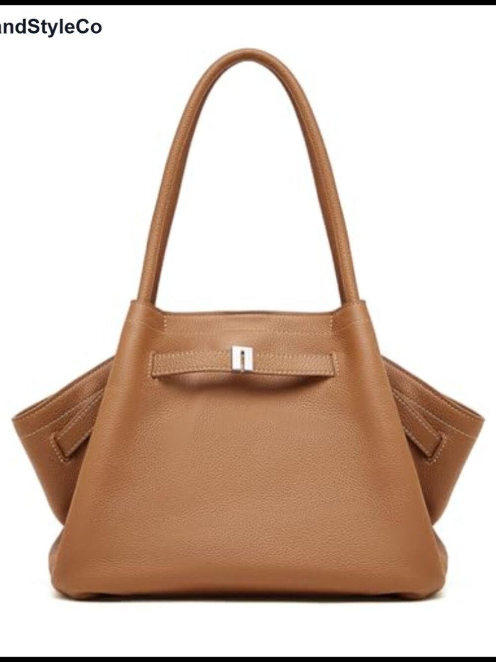 Genuine Leather Work Tote Bag for Women Magnetic Closure Spacious Pockets